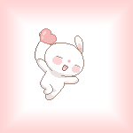 Gif animé coeur et rose